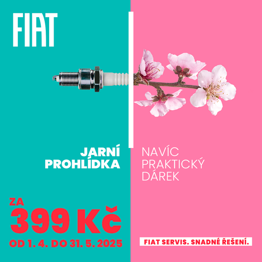 Fiat - jarní servisní prohlídka za 399 Kč